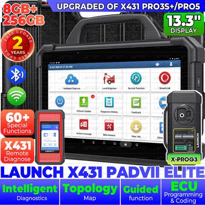 LAUNCH X431 PAD VII & X-PROG 3 Pro Car Diagnostic Scanner Key Programming TPMS