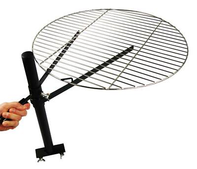 58 cm Edelstahl Grillrost + massive Halterung für Feuerschale Grill Grillclub