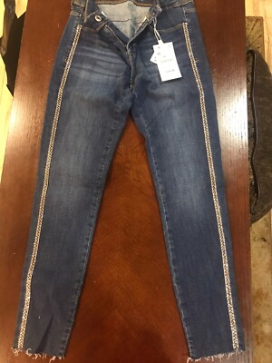 Zara Mid Rise Skinny Jeans Sz 38