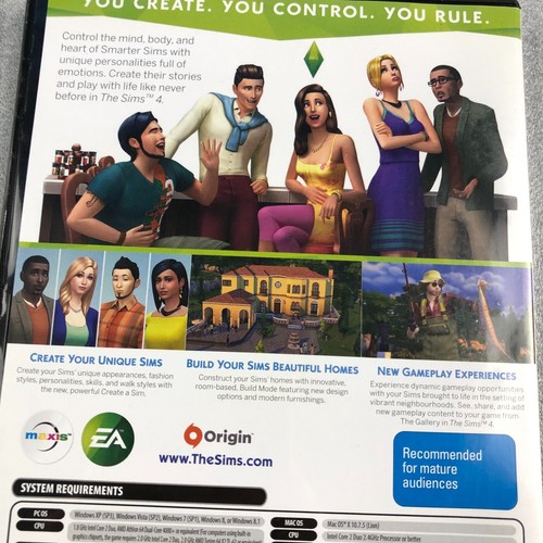 The Sims 4 PC DVD ROM Game Computer Video Game Simulation Family Fun Role Play - Picture 5 of 11