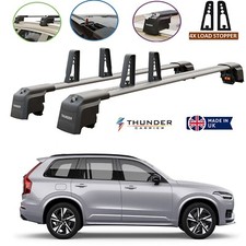 Roof Racks Cross Bars For Volvo Xc 90 16-26 Aluminum Lockable 4x Load Stopper Roof Racks Cross Bars For Volvo Xc 90 16-26 Aluminum Lockable 4x Load Stopper