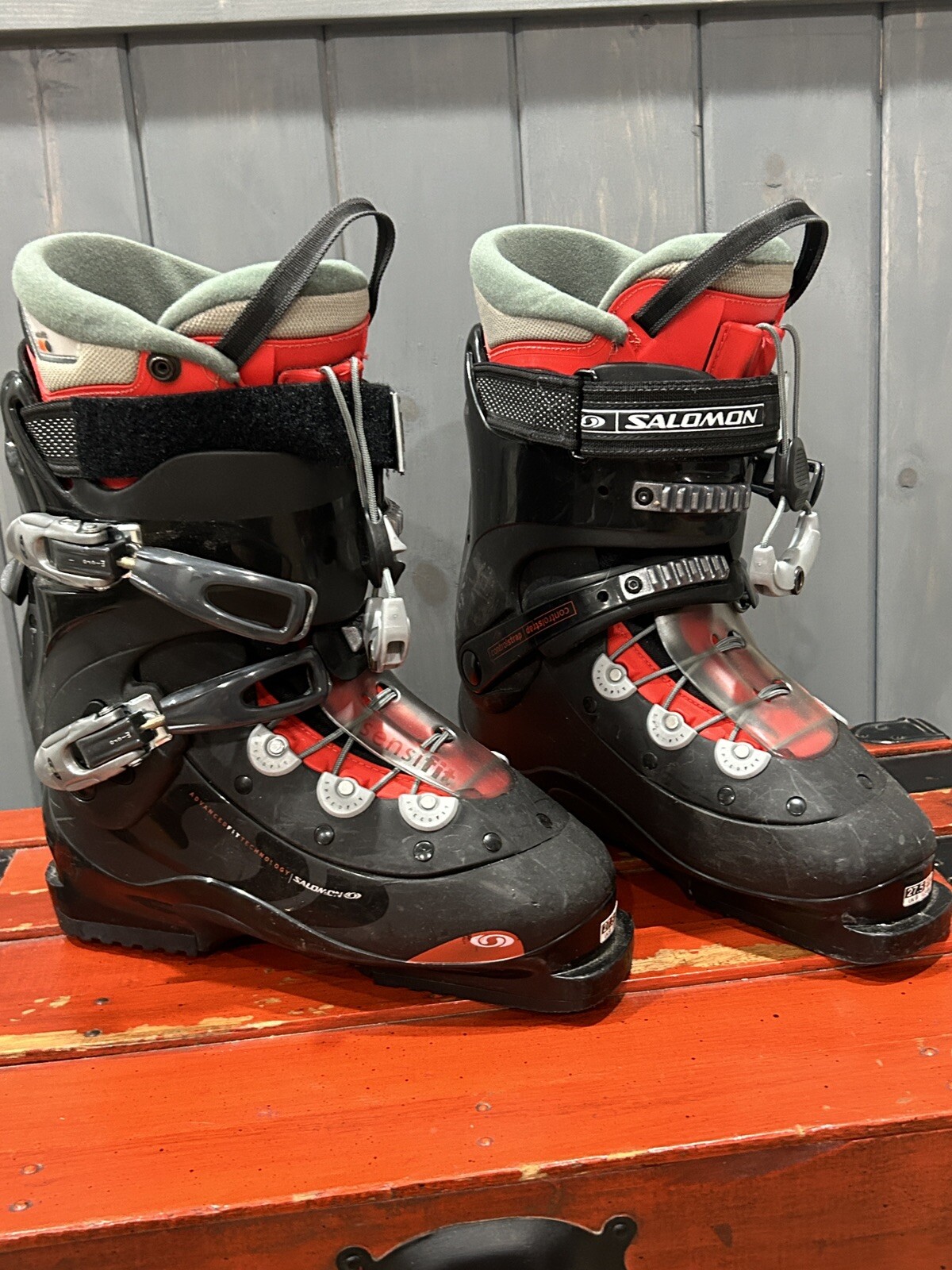 Scarponi Salomon Ski Verse Auto Fit Mondo 27 5 Nero Rosso