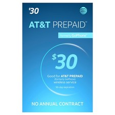 AT T - AT T Prepaid 30 Refill Top-Up Prepaid Card , AIR TIME PIN / RECHARGE