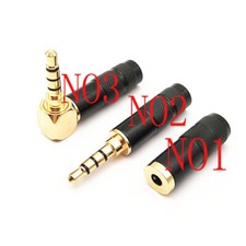 3.5mm Male Female Audio Plug 3.5 4 Pole Stereo Jack Adapter DIY Repair Cable