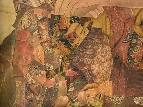 π₯ Vintage Modern Jewish Impressionist Woman Portrait Collage Painting, 1960s - Picture 20 of 24