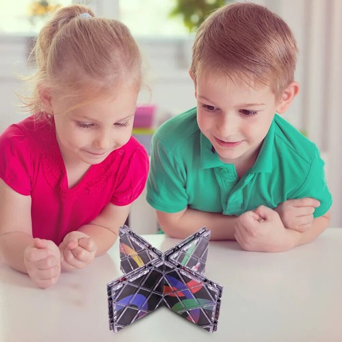 2PCS/SET Folding Puzzle Toy 8 Panel 3 Ring for Rubik Master Magic Ghost Hand AU - Picture 3 of 13