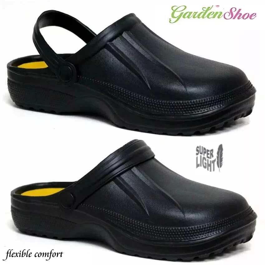 Zoccoli donna mules ciabatte infermieristica giardino spiaggia sandali ospedale scarpe gomma - Immagine 2 di 4