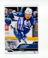 CAMERON GAUNCE autographed SIGNED '19/20 SYRACUSE CRUNCH Upper Deck AHL card