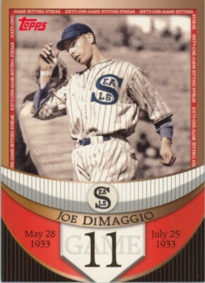 2007 Topps Joe DiMaggio The Streak Before the Streak JDSF11 New York Yankees HOF
