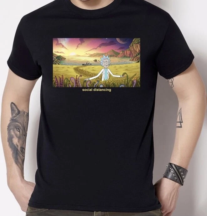 Spencers Rick And Morty Social Distancing T Shirt