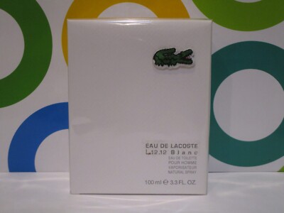 LACOSTE ~ L.12.12 BLANC EAU DE TOILETTE SPRAY ~ 3.3 OZ