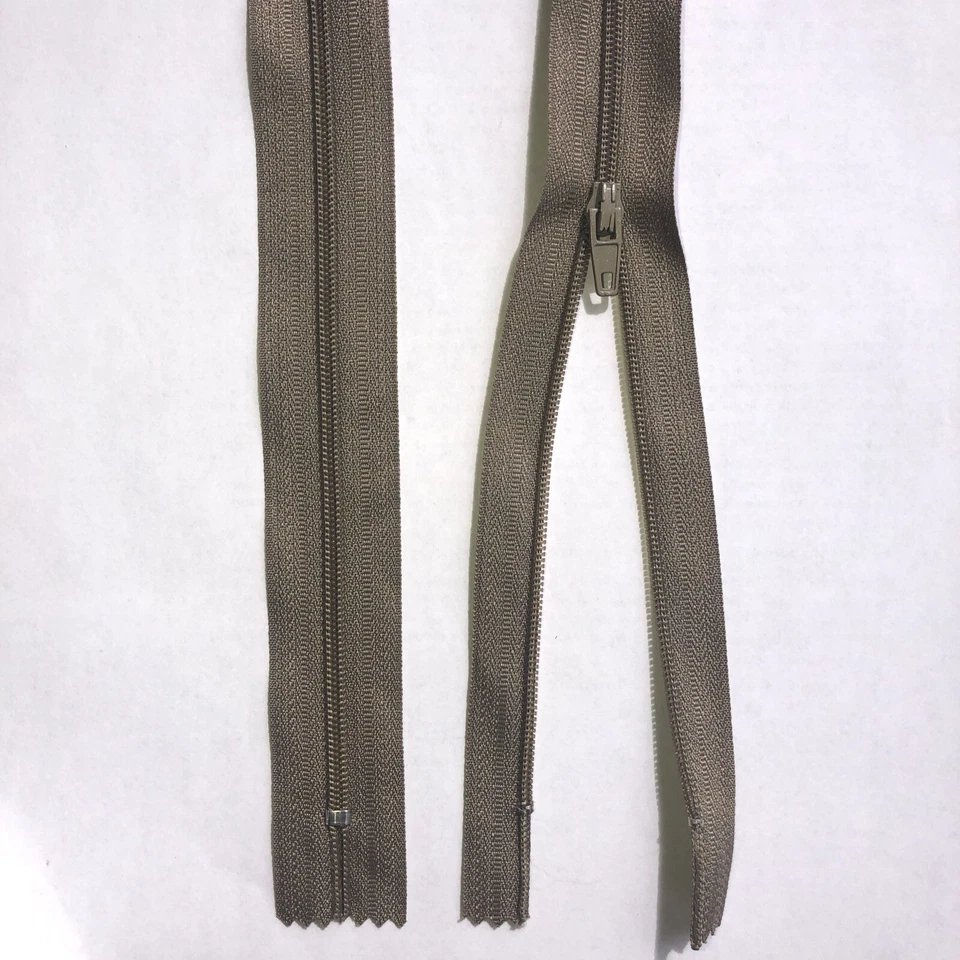 Lote de 100 29" YKK 886 Nylon #3 Beige Cremallera Deslizante Extremo Abierto Foto 2 de 3