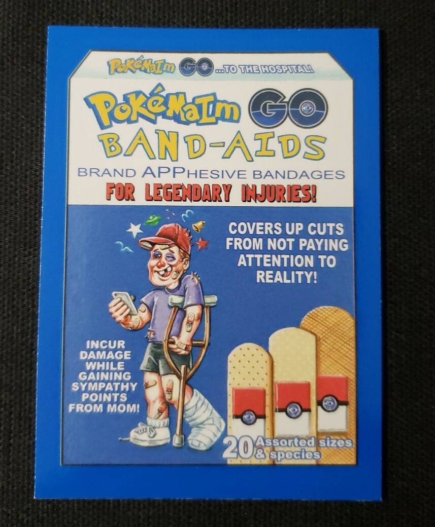 Pokémon 2017 Wacky Packages 50th Anniversary Blue Card #5 PokeMaim