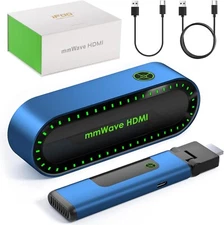 2024 Wireless HDMI Extender 1080P HD Transmitter Receiver Kit mmWave H2Pro