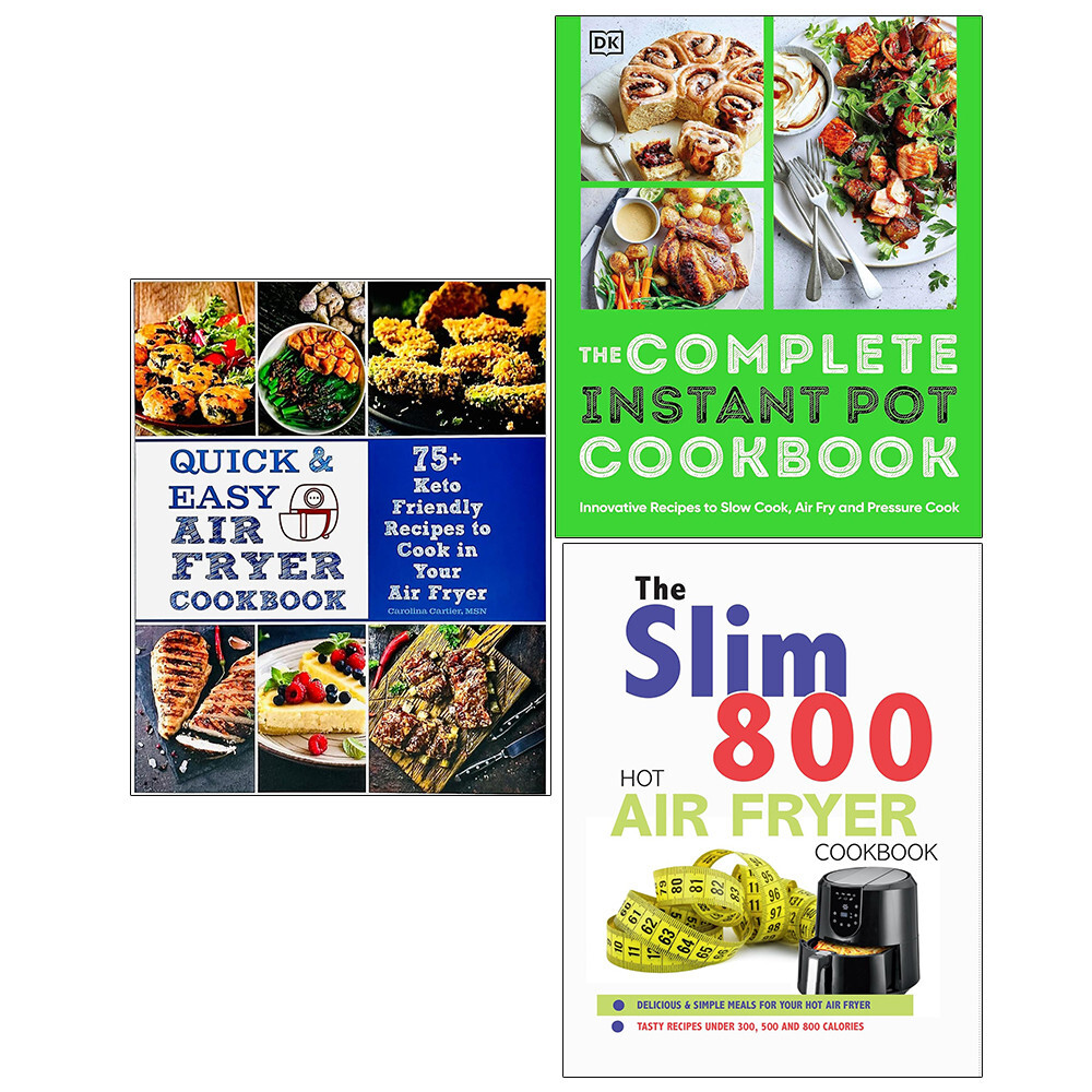 Air Fryer Cookbook,Quick Easy Air Fryer,Slim 800 Hot Air Fryer 3 Books Set