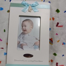 NIB Baby Boy's Baptism Photo Frame Grow in Grace by Enesco Group