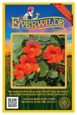 25 Empress of India Nasturtium Wildflower Seeds - Everwilde Farms Mylar Packet