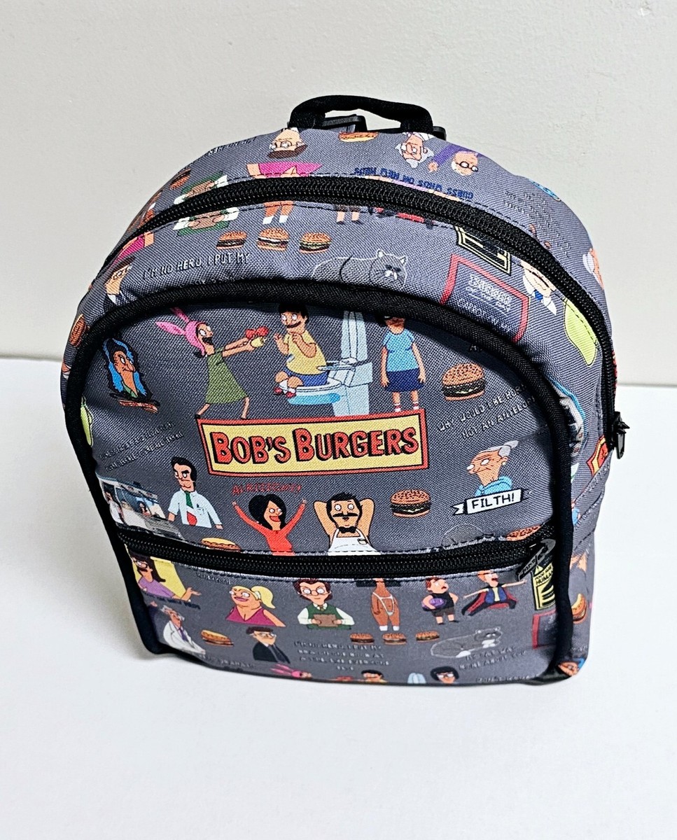 burger backpack mini Loungefly Hamburglar Cosplay its a statement of fun and flair B0B'S BURG3R GREY MINI BACKPACK
