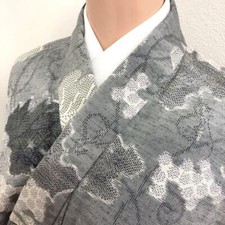 JAPANESE KIMONO TSUMUGI 160 cm 5' 3" PURE SILK VINTAGE Z7791