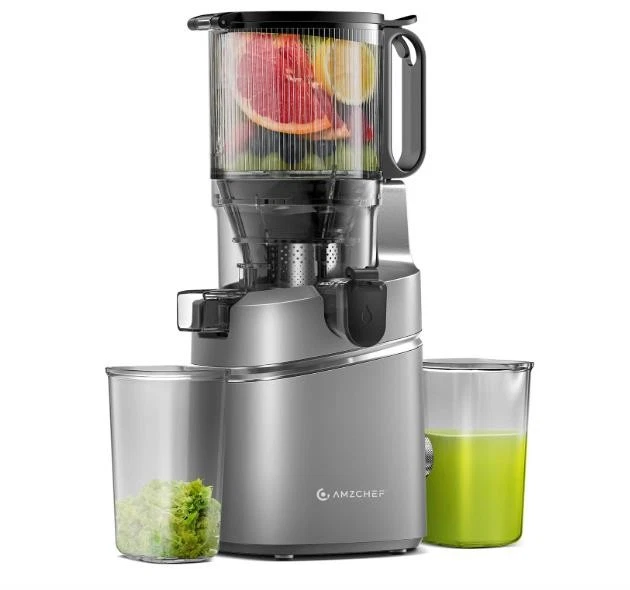 AMZCHEF SJ-036 250W Automatischer All-In-One Entsafter, 135MM Öffnung und 1,8L
