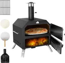 15’’ Outdoor Pizza Oven Wood Fired Pizza Oven Portable Patio Ovens Included Pizz