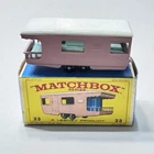 Matchbox Series #23 Trailer Caravan Original Box England Lesney Camper Pink