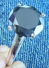 2.5 Ct 925 Sterling Silver Black Moissanite Diamond Look Ring Size 7 for Women