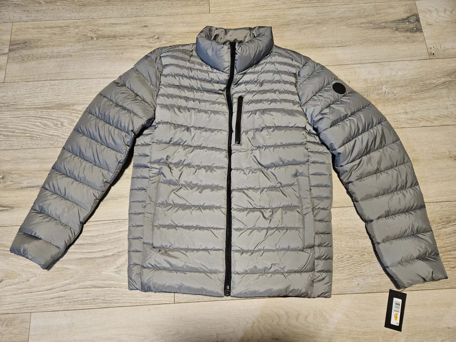 NWT Kenneth Cole New York Puffer Jacket Full-Zip Gray Men's Small
