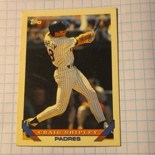 Topps 1993 Craig Shipley #601 San Diego Padres MLB Baseball Card Base Set