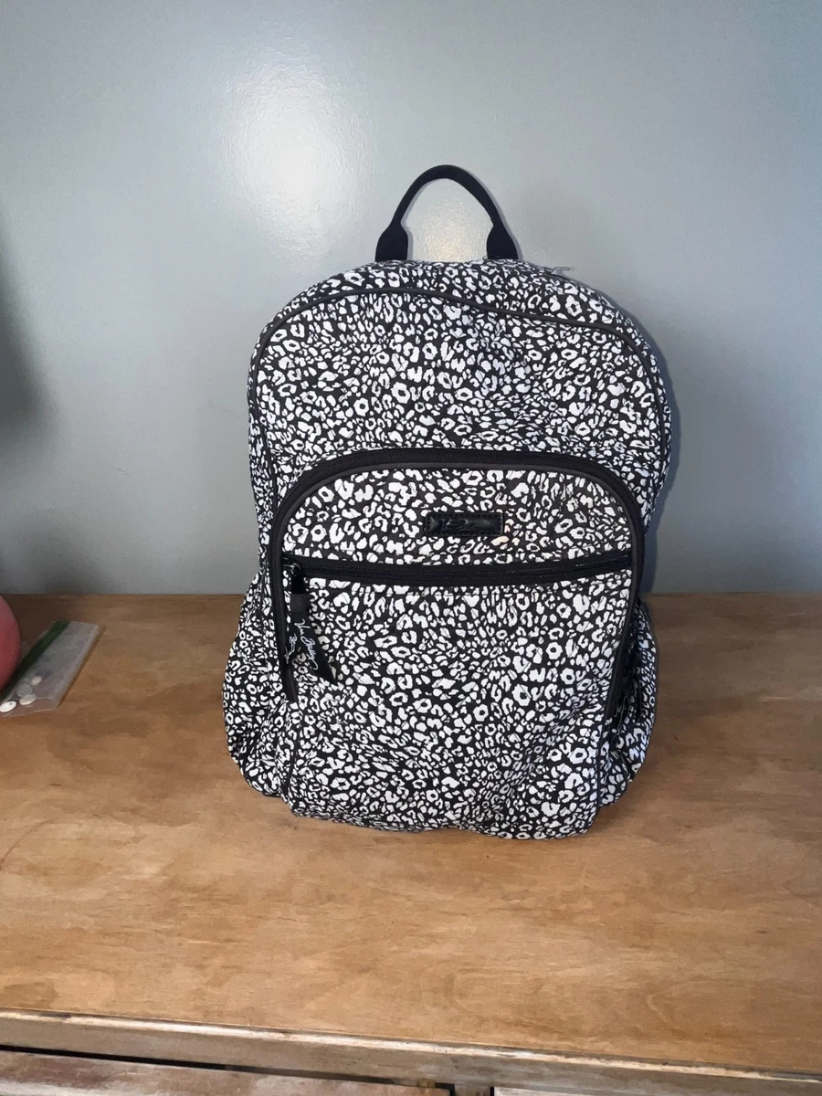 Vera Bradley Black Quilted Multi Pocket Zipper Leopard Inside Backpack After years of overpacking and struggling with the wrong  main image 4