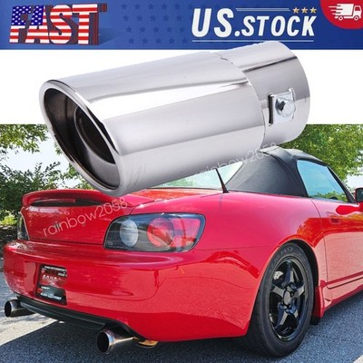 Car 38-54mm StainlessSteel Rear Exhaust Pipe Tail Muffler For 2000 Honda S2000