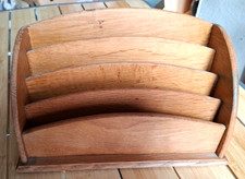 Ancien Porte lettres range courrier/ Papiers en bois / L30X14/H17 cm