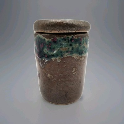 Studio Pottery Jar With Lid Signed By Artist