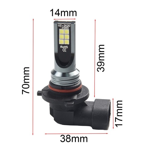 Brighten Up the Road with 2x 9006HB4 LED Fog Light Bulbs Super White 6000K - Picture 5 of 20