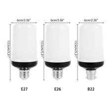 LED Flame Light Bulbs 4 Modes Flickering with Gravity Sensor E26 Fire Light