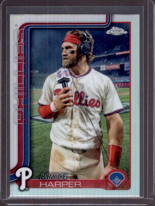 BRYCE HARPER 2025 Topps Chrome #150 Refractor Photo Image Variation SP