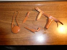 1960's-70's Auth Marx Johnny West Jay Brown Rubber Knife And Holster gun canteen