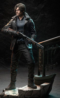 Custom 3D Printed Leon S. Kennedy Figure RE9 (25cm) Hand-Painted Resin Statue