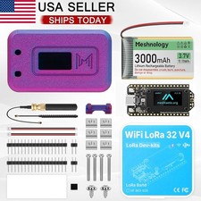 LoRa 32 V4 GPS ESP32 OLED Dev-Board WiFi + Case+ Battery+Antenna for Meshtastic
