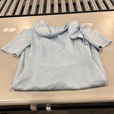 LIGHT BLUE - OSCAR DE LA RENTA SILK DRESS