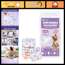Soft Disposable Dog Diapers for Female Dogs - Super Absorbent, 20pcs with Wetnes