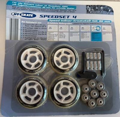 HYSKATE Super High Rebound Inliner Ersatzteil-Set Ersatzrollen 80mm