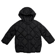 Gap Kids Quilted Puffer Coat Black Sz S 6-7 Primaloft Long Warmest Hooded 2025