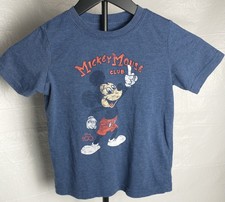 Mickey Mouse Blue T-Shirt Disney 100 Years Wonder Kids Size 5T Distressed Print