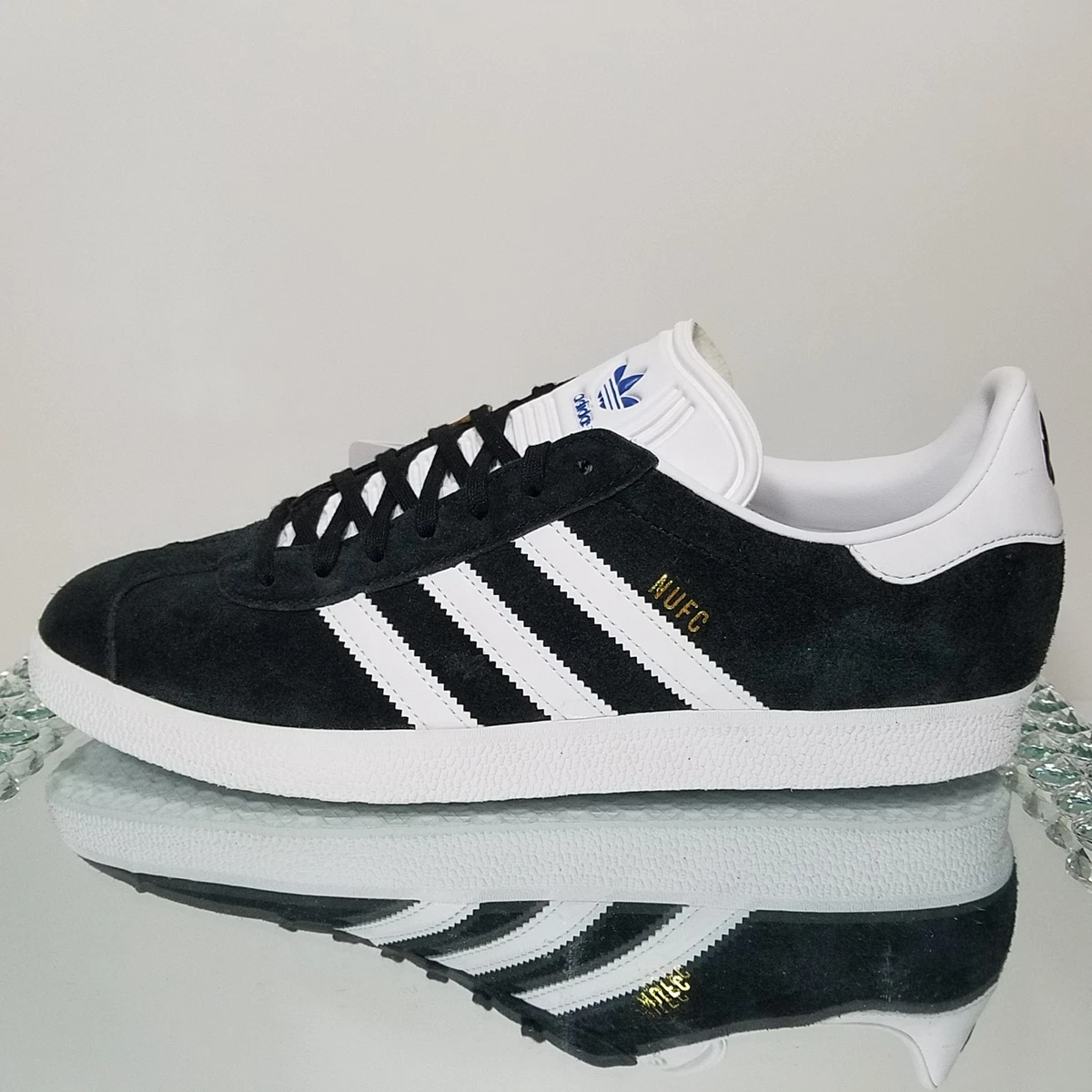 adidas gazelle silver green womens Limited edition Newcastle United Wembley 25 winners inspired Black /Wh –  Sneakcustomtrainers.com main image 0