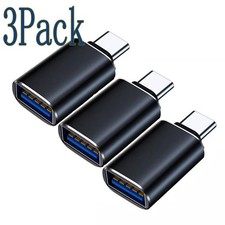 3-Pack USB-C 3.1 Male to USB A Female Adapter Converter OTG Type C Android Phone