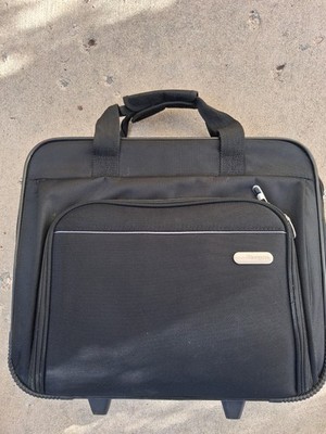 Targus 16'' Rolling Travel Laptop Case, Black Spacious Foam Padded Long Handle