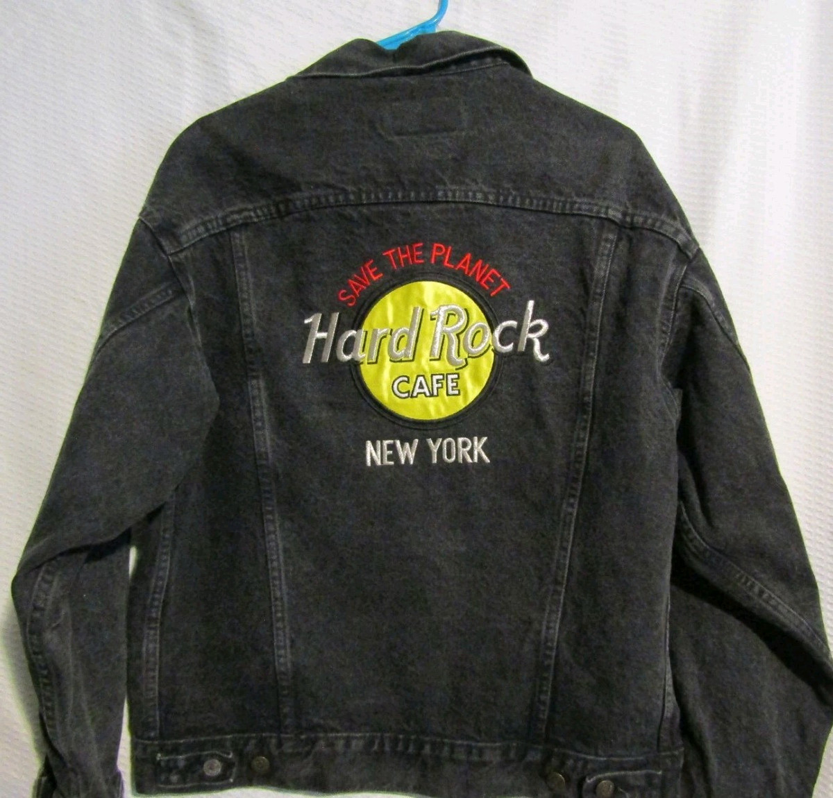 Vintage 80's Levi's Black Denim Trucker Jacket Hard Rock Vintage 80's Levi's Black Denim Trucker Jacket Hard Rock