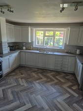 Light Grey Kitchen Doors – Mixed Sizes – Used Shaker Style Replacement Doors