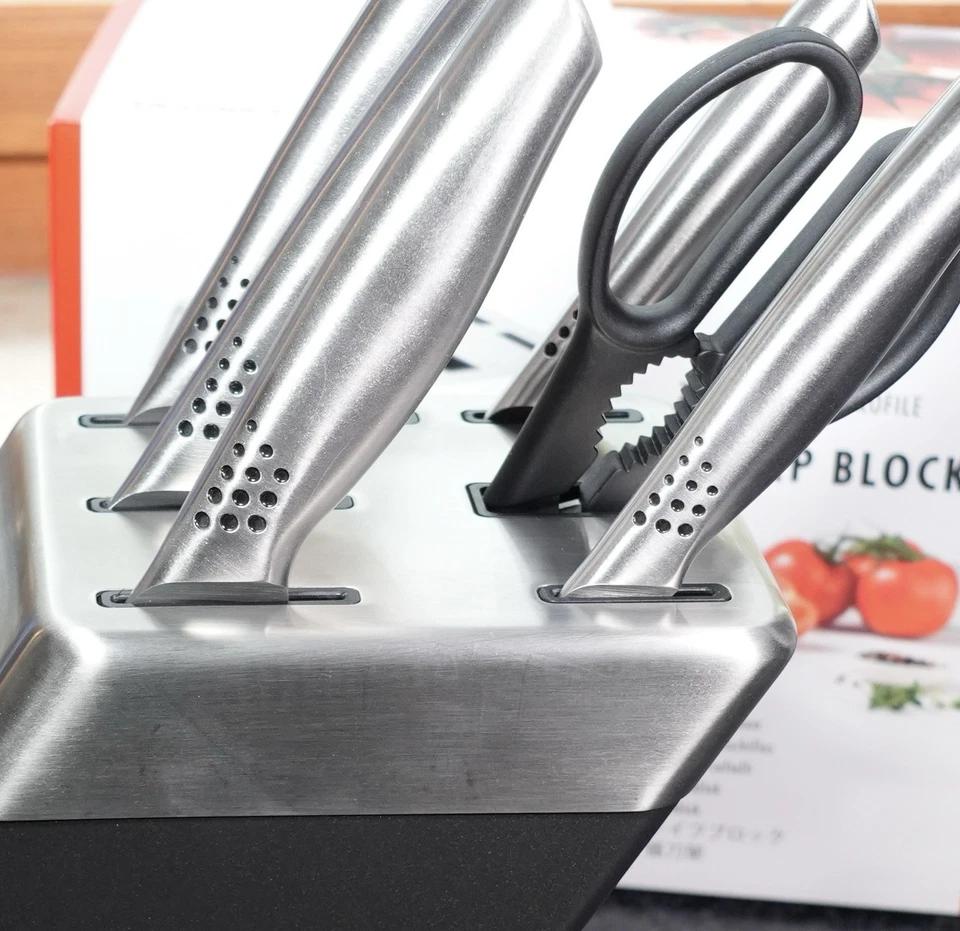 Zwilling, selbstschärfender Messerblock „Profile“ mit 5 Messern u. Schere -Neu- - Bild 4 von 4